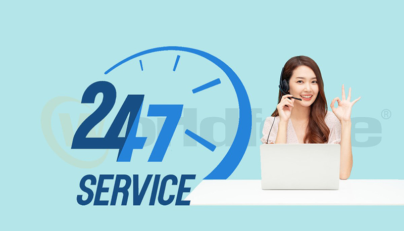 Dịch vụ hỗ trợ chuyên nghiệp hoạt động 24/7
